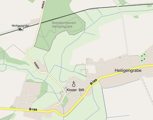 Bestattungswald Heiligengrabe - Karte für Anfahrt