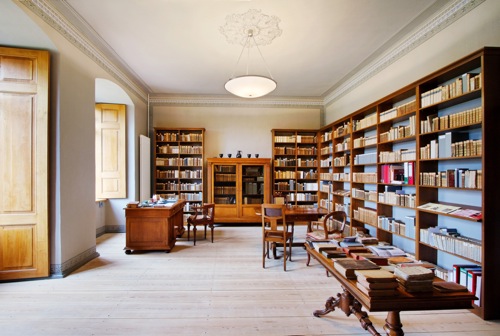 Historische Stiftsbibliothek in der Abtei (Foto: Hagen Immel)