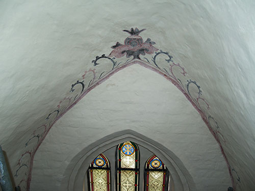 Restaurierte Malerei in der Stiftskirche